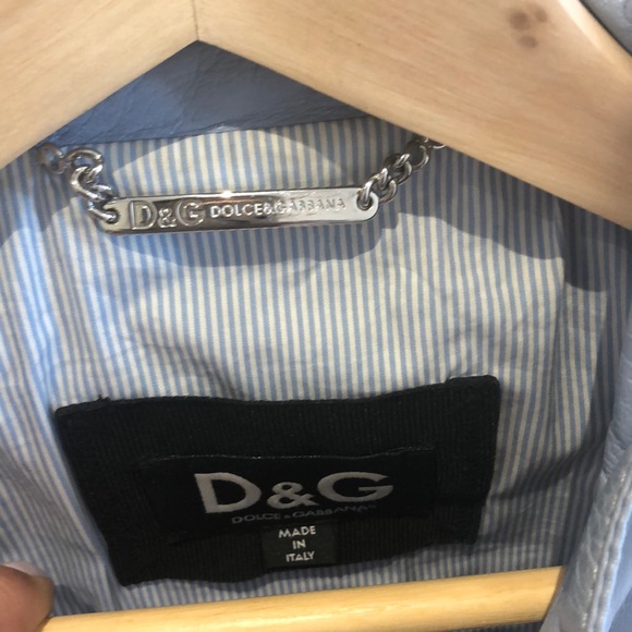 D&G leather jacket in baby blue - Picture 4 of 4